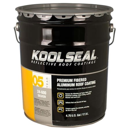 Kool Seal KS0024600-20 5 Gallon Fibered Aluminum Roof Coating
